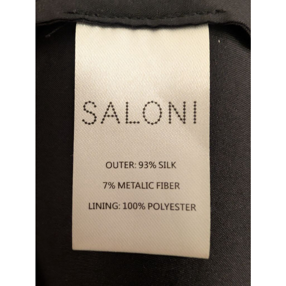 Saloni Ava B Silk Tiered Floral Sheer Long Sleeve Dress Canopy Sz 6 Whimsigoth - Picture 9 of 12